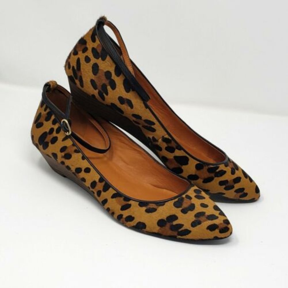 Madewell Calf Hair Mini Wedge 5.5 $138